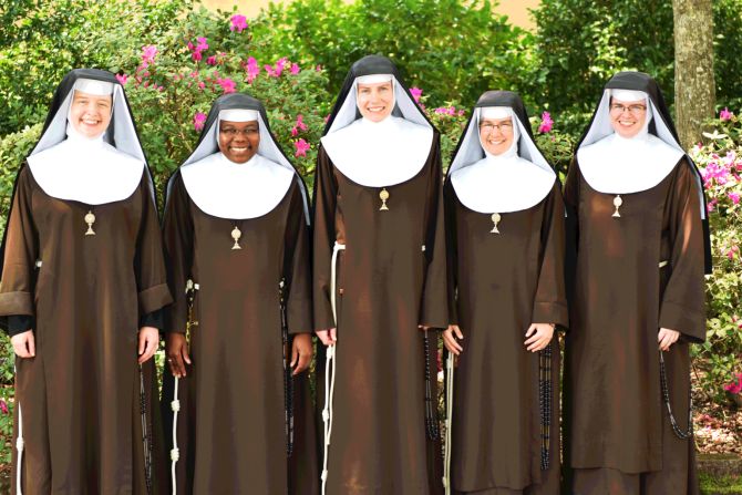 The newly elected Abbess and Council of Our Lady of the Angels Monastery in Hanceville, Ala., July 2021. Credit: Poor Clares of Perpetual Adoration.