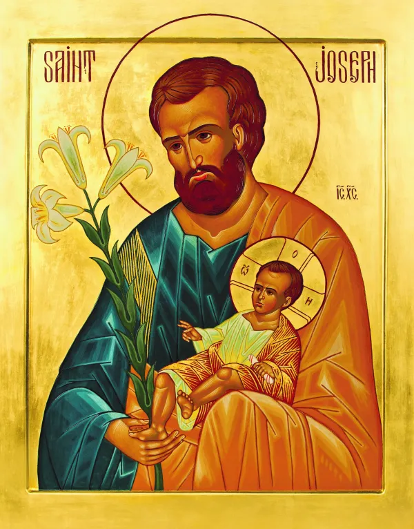 The Knights of Columbus' pilgrim icon prayer program is a longstanding tradition, in which every few years a sacred image is selected to inspire the Knights and their communities. This year, the Knights have chosen an icon of St. Joseph holding the child Jesus from St. Joseph’s Oratory in Montreal, Canada. Jeffrey Bruno, Courtesy of the Knights of Columbus.
