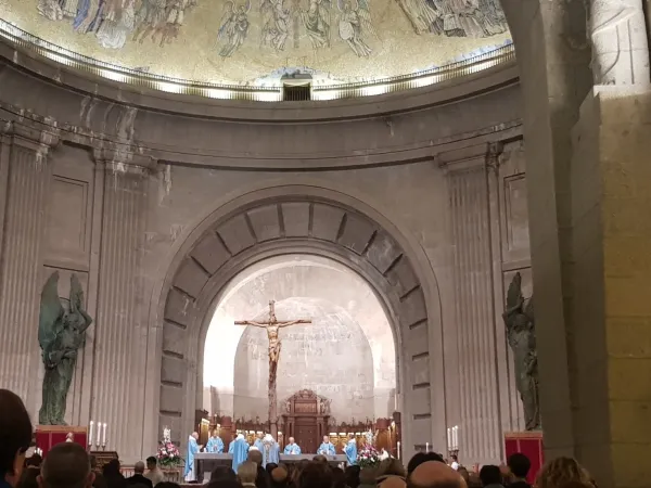 The main altar in the basilica at the Valley of the Fallen in Spain during Mass for the Feast of the Immaculate Conception on Dec 8, 2019. Estefanía Aguirre