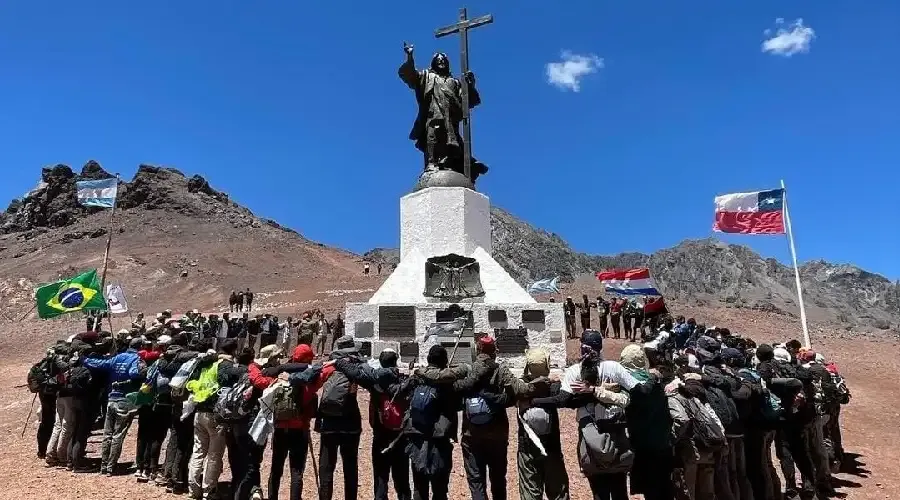 More than 100 pilgrims arrived at the Bellavista Shrine in Santiago, Chile, Feb. 2, 2023.?w=200&h=150