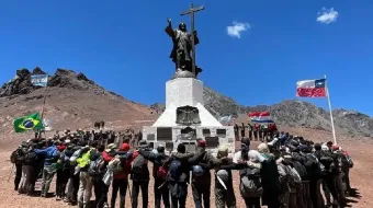 More than 100 pilgrims arrived at the Bellavista Shrine in Santiago, Chile, Feb. 2, 2023.