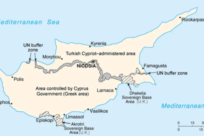 A map of Cyprus