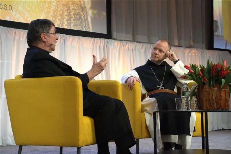 Monsignor Erik Varden (right), a Cistercian monk who is also the bishop of Trondheim, Norway, fielded questions about his book “The Shattering of Loneliness” from Archbishop Christophe Pierre, the apostolic nuncio to the United States, at this year's New York Encounter on Feb. 17–19, 2023.?w=200&h=150
