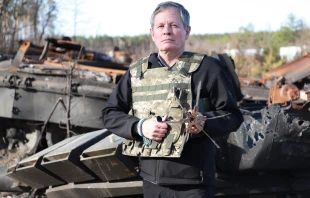 Senator Steve Daines (R-Montana) in Ukraine during Holy Week 2022 Courtesy of the office of Sen. Steve Daines