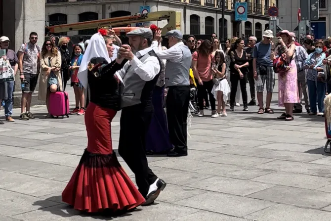 Dancing in the streets of Madrid for the feast of St. Isidore on May 15, 2022.