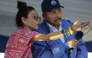 Nicaraguan Vice President Rosario Murillo (left) and her husband, Nicaraguan President Daniel Ortega Credit: Inti Ocon/AFP via Getty Images