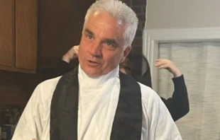 Father Bill Kuchinsky prepares to say the funeral Mass for the unbaptized children for the remains of the 115 aborted babies in Washington, D.C. on March 28, 2022. Courtesy of Father Bill Kuchinsky