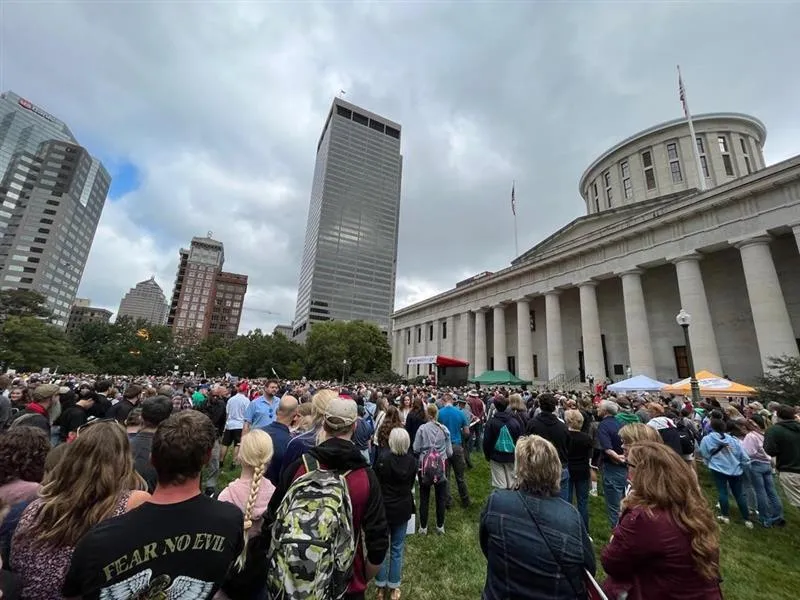 Crowds gather for the Ohio March for Life outside the Ohio State Capitol in Columbus on Friday, Oct. 6, 2023.?w=200&h=150