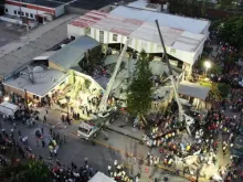 Collapse of the Parish of the Holy Cross in Tamaulipas, Mexico, Oct. 1, 2023.