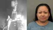 Virginia Roque-Fermin is charged with one felony count of arson in connection with starting a fire that caused tens of thousands of dollars in damages to The Shrine of Our Lady of Guadalupe in Des Plaines, Illinois, May 23, 2023.