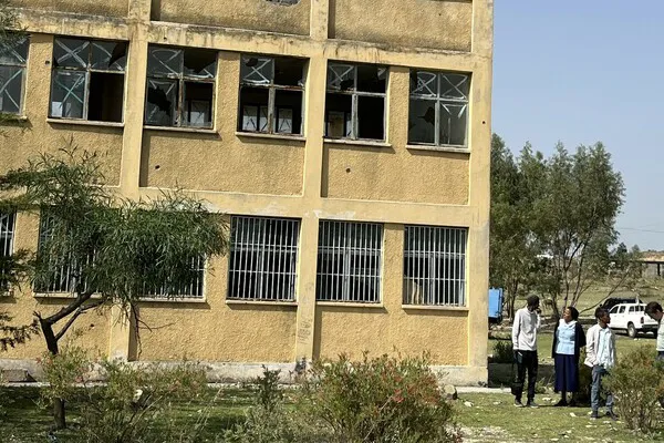 A damaged school building in Tigray, Ethiopia. Copyright Mary’s Meals