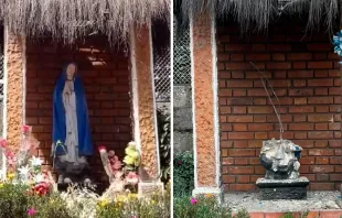 Image of the Virgin Mary destroyed in Sopó (Colombia) Credit: Courtesy photo