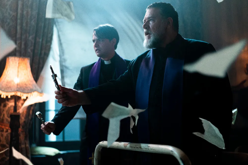 Father Esquibel (Daniel Zovatto) and Father Gabriele Amorth (Russell Crowe) in Screen Gems’ The Pope's Exorcist.?w=200&h=150