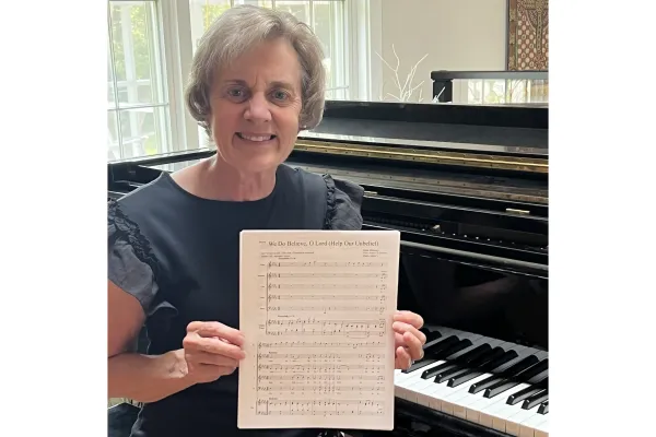 Diane Mahoney's original composition, “We Do Believe, O Lord,” has been selected as the 2024 National Eucharistic Congress’ official theme song. Photo courtesy of Diane Mahoney
