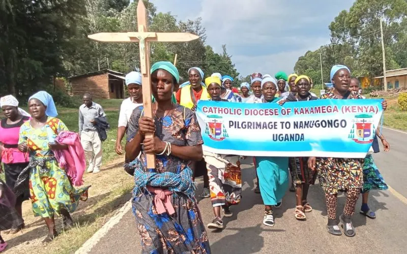 Pilgrims on their way to Ugandan Martyrs' Day on May 21, 2024.