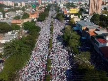 Millions of people gathered in the streets of Barquisimeto in Lara state, Venezuela, to accompany the Divine Shepherdess in a Jan. 14, 2024, procession.