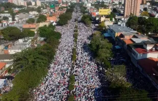 Millions of people gathered in the streets of Barquisimeto in Lara state, Venezuela, to accompany the Divine Shepherdess in a Jan. 14, 2024, procession. Credit: Adolfo Pereira/Lara State Government
