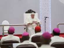 Pope Francis met the Catholic bishops of the Democratic Republic of Congo on his final day in Kinshasa on Feb. 3, 2023