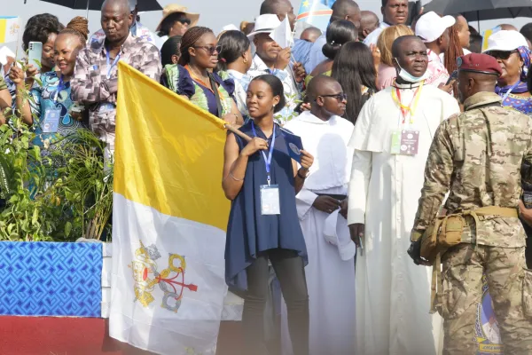 A scene from Pope Francis' Mass in Kinshasa, DRC, on Feb. 1, 2023, attended by an estimated more than 1 million people. Elias Turk/CNA