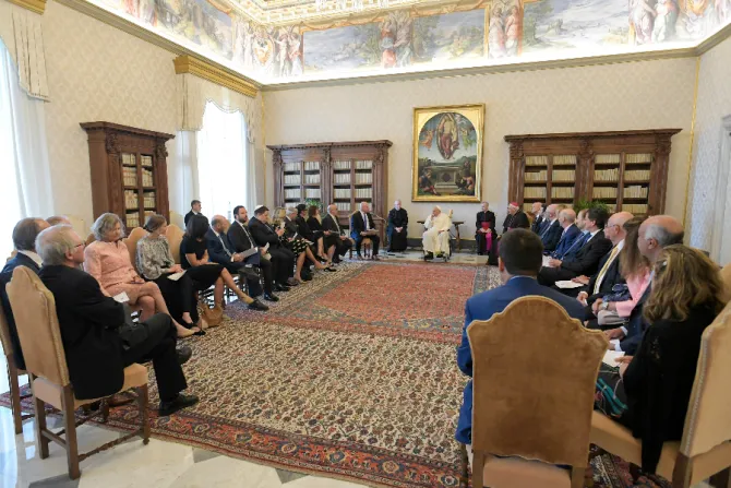 Pope Francis meets a delegation from B’nai B’rith International at the Vatican, May 30, 2022