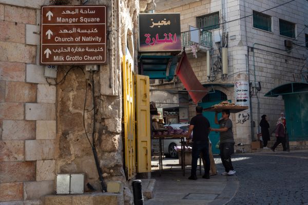 Directions to major Catholic shrines in Bethlehem: Manger Square, Church of Nativity, Milk Grotto Church. Credit: Marinella Bandini