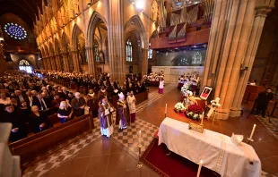 Cardinal George Pell’s funeral Mass drew thousands of mourners to Sydney’s St. Mary’s Cathedral Feb. 2, 2023. Credit: Giovanni Portelli/The Catholic Weekly