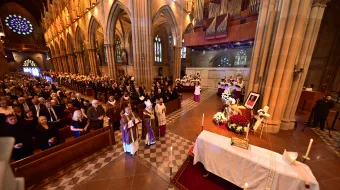 Cardinal George Pell’s funeral Mass drew thousands of mourners to Sydney’s St. Mary’s Cathedral Feb. 2, 2023.