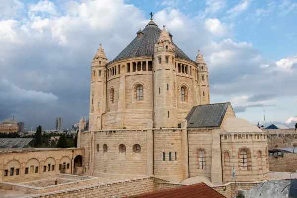 The Benedictine Abbey of the Dormition in Jerusalem. The large building stands on Mount Zion and has been a part of Jerusalem's skyline for over a century. Credit: Marinella Bandini