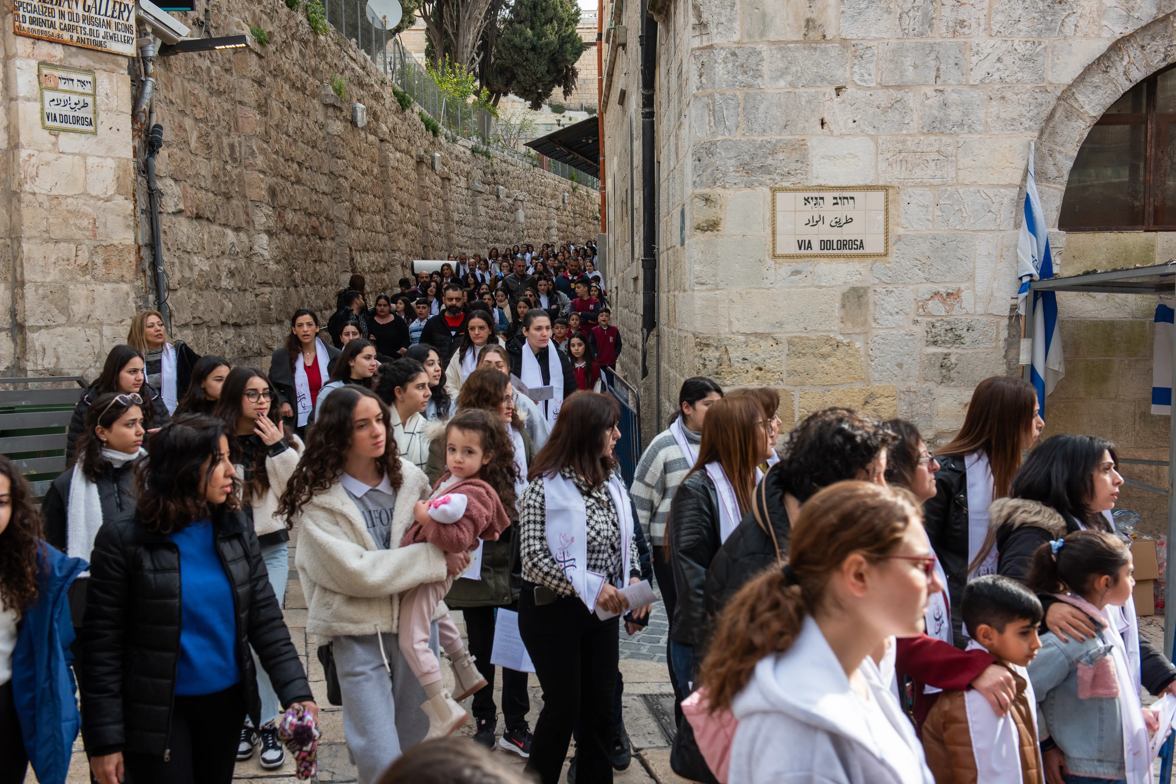 On Friday, Feb. 23, 2024, approximately 1,000 children and youth from Christian schools in Jerusalem walked the Via Dolorosa in the Old City, offering prayers for peace. The crowd brought life to the streets of the Holy City for the first time since the outbreak of the Israel-Hamas war last October.?w=200&h=150
