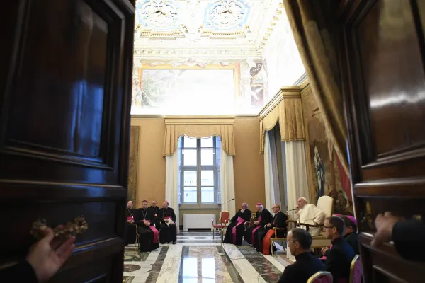 Pope Francis meeting his diplomatic representatives in the Vatican, Sept. 8, 2022. Vatican Media