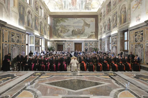 Pope Francis and participants at the “Holiness Today” conference on Oct. 6, 2022. Vatican Media