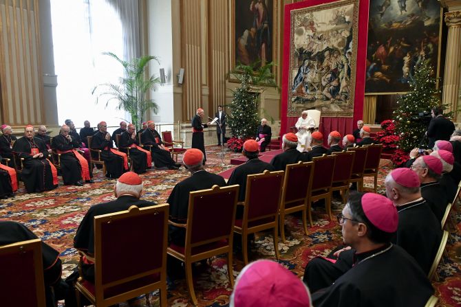 Pope Francis Christmas cardinals
