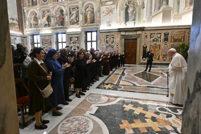Pope Francis with members of the Claretianum Institute of the Theology of the Consecrated Life at the Vatican, Nov. 7, 2022