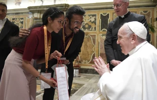 Pope Francis met with participants in the Syro-Malabar Youth Leaders Conference on June 18, 2022. Vatican Media