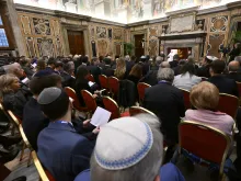 Pope Francis meeting with a delegation of the World Jewish Congress (WJC) at the Vatican, Nov. 21, 2022.