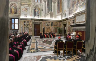 Pope Francis meets with members of the Vatican’s Dicastery for the Doctrine of the Faith (DDF) on Friday, Jan. 26, 2024. Credit: Vatican Media