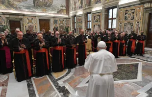 Pope Francis meets with members of the Vatican’s Dicastery for the Doctrine of the Faith (DDF) on Friday, Jan. 26, 2024. Credit: Vatican Media