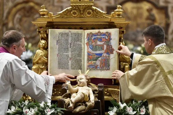 Christmas Mass in St. Peter's Basilica on the night of Dec. 24, 2023. Credit: Vatican Media