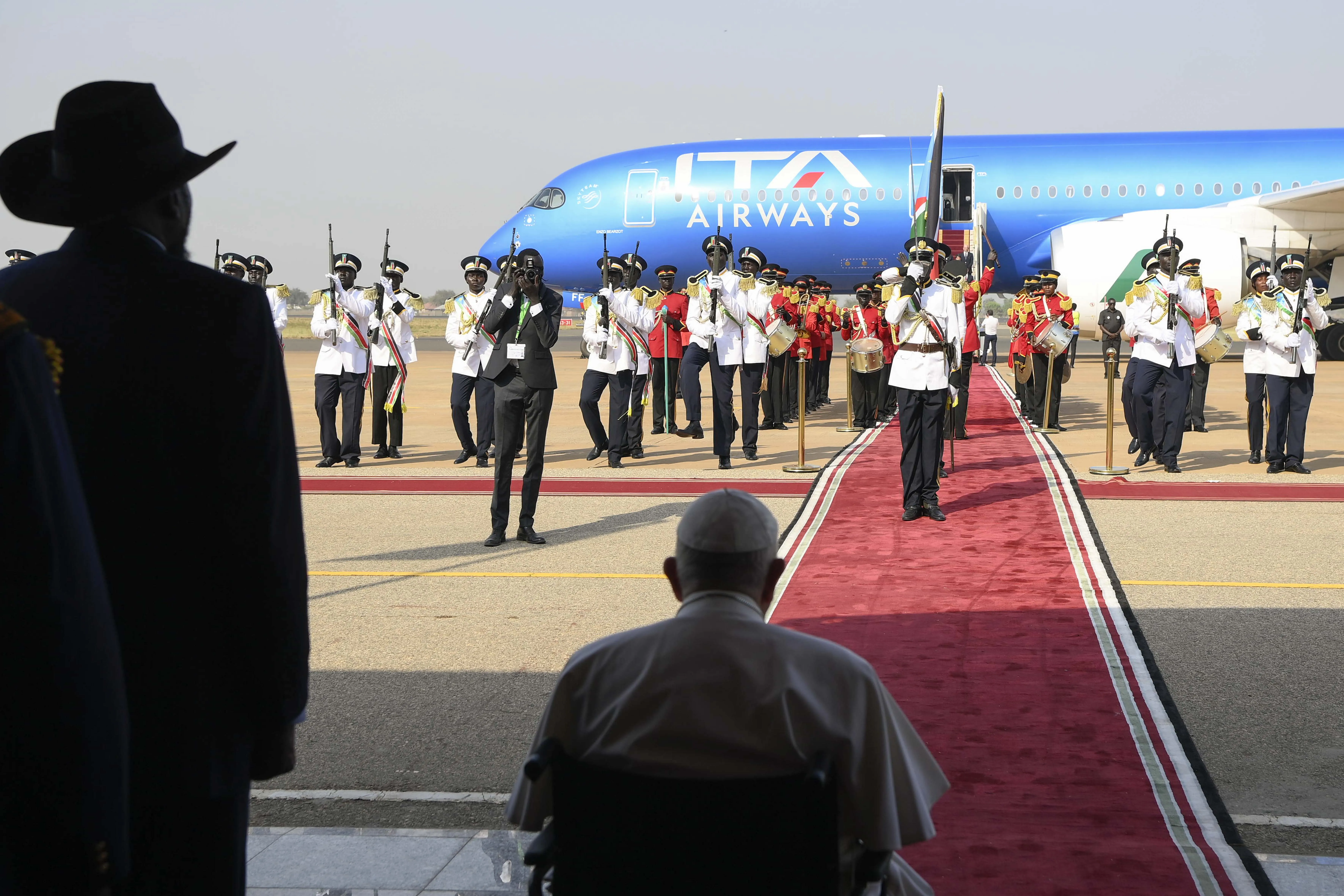 Pope Francis landed in South Sudan on Feb. 3, 2023, becoming the first pope to visit the country and fulfilling a yearslong hope to carry out an ecumenical trip to the war-torn country.?w=200&h=150