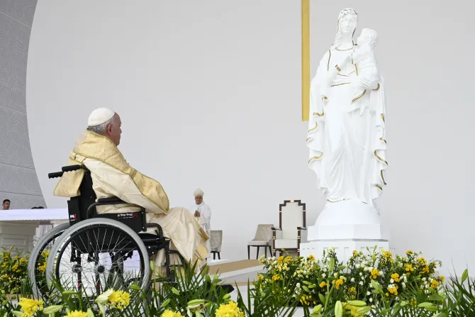 Pope Francis asked Our Lady of Arabia to accompany everyone who attended the Mass in Bahrain on Nov. 5, 2022.