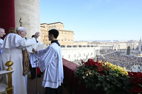 Pope Francis offers the Christmas "Urbi et Orbi" blessing on Dec. 25, 2022. Vatican Media