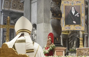 Pope Francis at the canonization of María Antonia of St. Joseph — known affectionately in the pope’s home country as “Mama Antula” -- on Feb. 11, 2024. Vatican Media