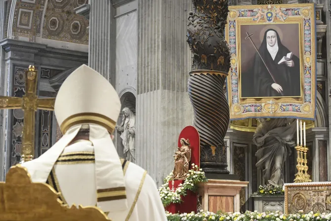 Pope Francis at the canonization of María Antonia of St. Joseph — known affectionately in the pope’s home country as “Mama Antula” -- on Feb. 11, 2024.
