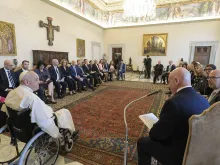 Pope Francis meets a delegation from B’nai B’rith International at the Vatican, May 30, 2022.