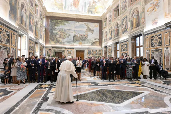 Pope Francis meets with the International Catholic Legislators Network at the Vatican on Aug. 26, 2023. Vatican Media