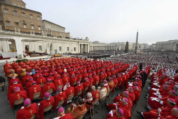 Cardinals attend the funeral of Pope Benedict XVI on Jan. 5, 2023. Vatican Media