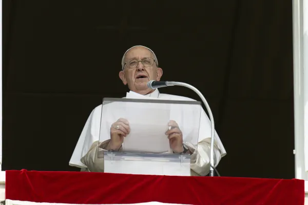 Pope Francis speaks during his Angelus address on Sept. 17, 2023. Credit: Vatican Media