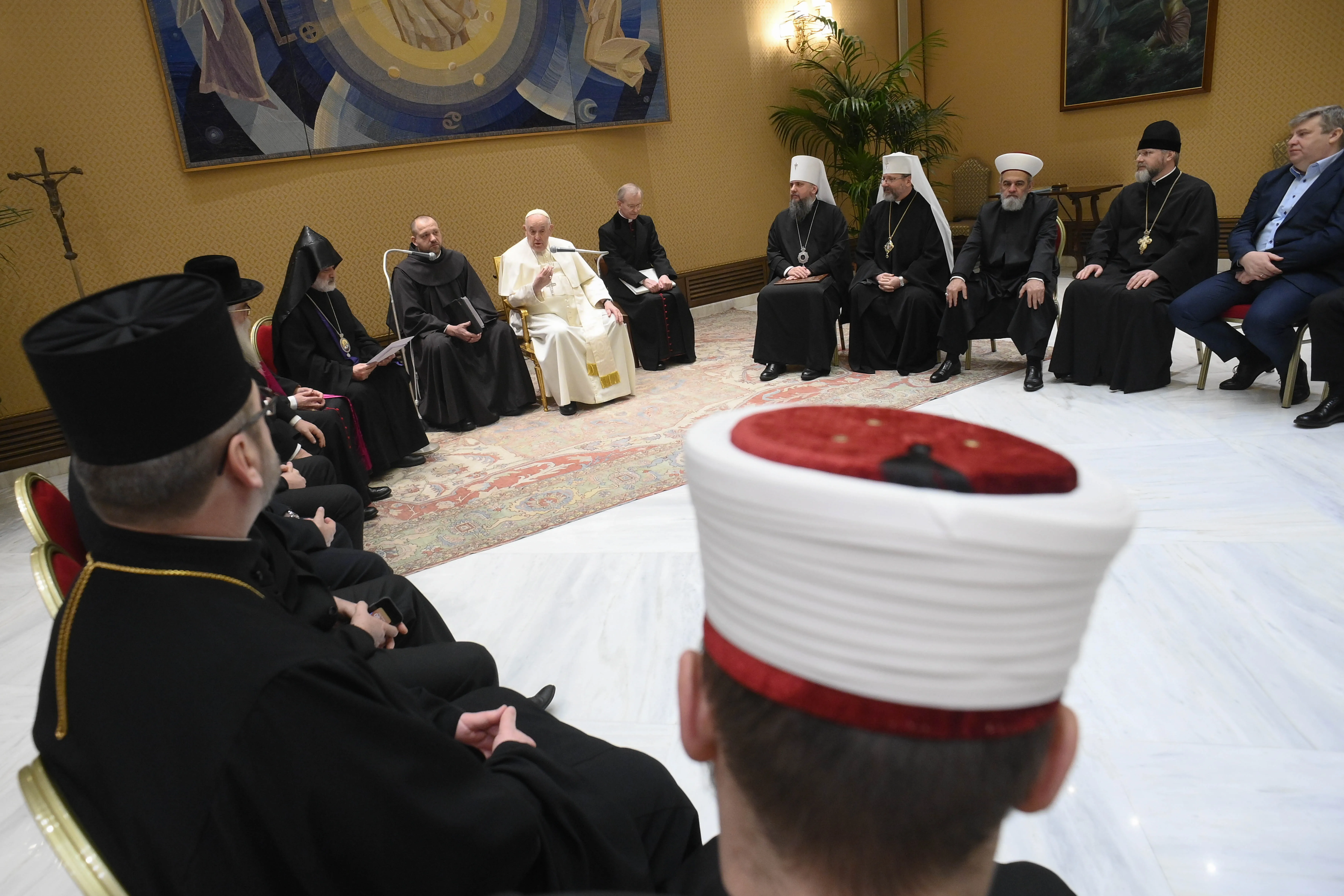 Pope Francis meets with the Ukrainian Council of Churches and Religious Organizations on Jan. 25, 2023, at the Vatican.?w=200&h=150