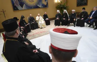 Pope Francis meets with the Ukrainian Council of Churches and Religious Organizations on Jan. 25, 2023, at the Vatican. Credit: Vatican Media