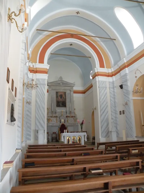 Interior of the chapel at the Shrine of Vryssi, a Marian pilgrimage site on the island of Tinos, Greece. Photo courtesy of the Congregation of the Servants of the Virgin of Matarà